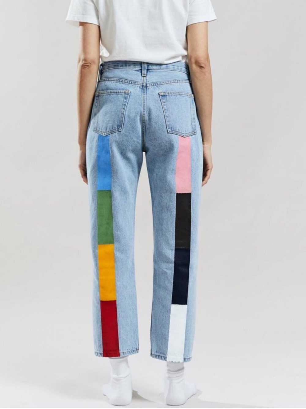 Still Here Tate The Original Rainbow Painted Jeans Size 26 Button Fly Artsy USA